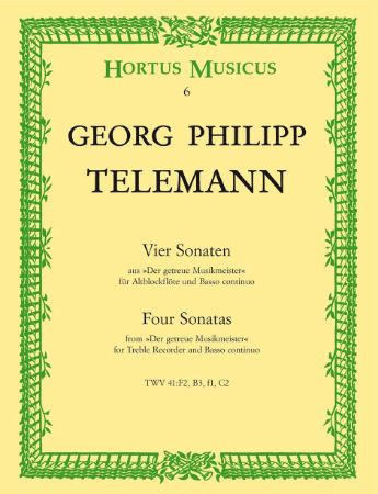 TELEMANN:FOUR SONATAS FOR TREBLE RECORDER