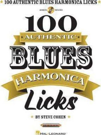 100 AUTEHENIC BLUES HARMONICA LICKS+AUDO ACC.