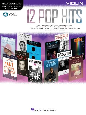 12 POP HITS PLAY ALONG VIOLIN+AUDIO ACC.