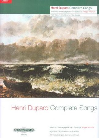 DUPARC:COMPLETE SONGS HIGH VOICE