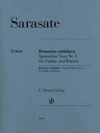 SARASATE:ROMANZA ANDALUZA SPANIS DANCE NO.3 VIOLIN AND PIANO