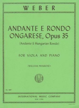 WEBER:ANDANTE E RONDO ONGARESE OP.35 VIOLA