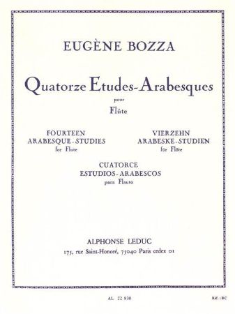 BOZZA:14 ARABESQUE STUDIES FOR FLUTE