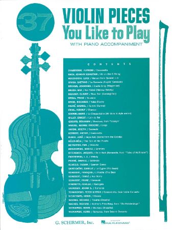 37 VIOLIN PIECES YOU LIKE TO PLAY