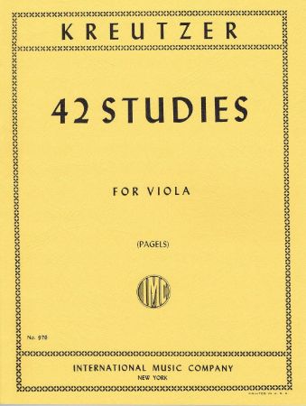 KREUTZER:42 STUDIES FOR VIOLA