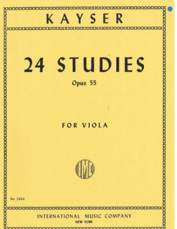 KAYSER;24 STUDIES OP.55 VIOLA