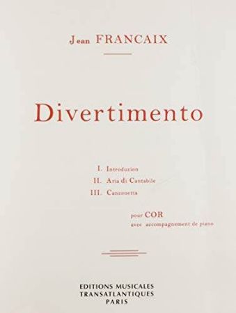 FRANCAIX:DIVERTIMENTO POUR COR