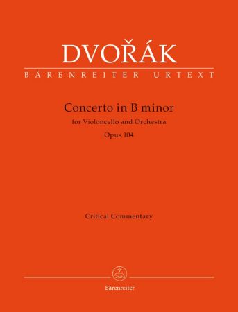 DVORAK:KONCERT FOR VIOLONCELLO OP.104 PIANO ACC.