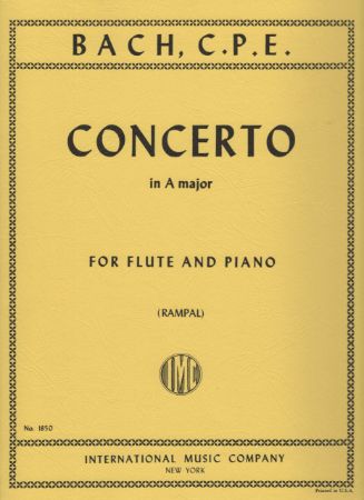 BACH C.P.E.:CONCERTO IN A MAJOR FLUTE