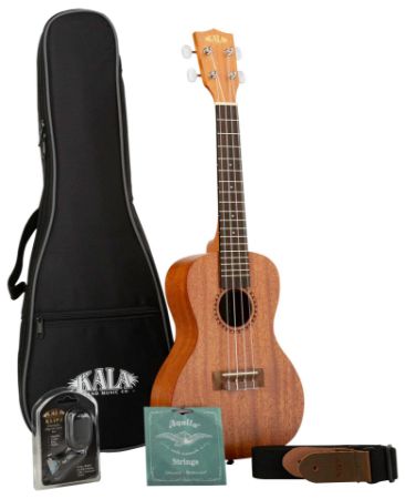 KALA KA-15-C-BNDL - Satin Mahogany Concert Ukulele Starter Kit