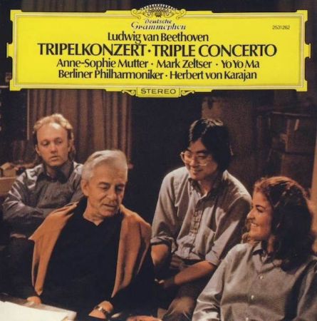 BEETHOVEN.TRIPLE CONCERTO/MUTTER/YOY YO MA/ZELTSER/KARAJAN LP