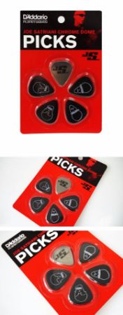 DRSALICA/TRZALICA  Joe Satriani Picks Plectra Mediators, Chrome Dome, 5 Picks