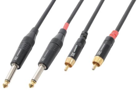 Pd CONNEX KABELJ CX74-1 Cable 2x6.3 Mono - 2xRCA Male 1.5m