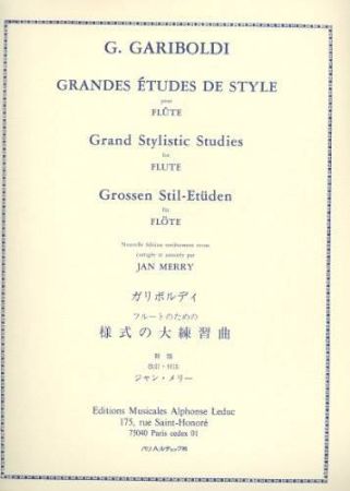 GARIBOLDI:GRANDES ETUDES DE STYLE FLUTE