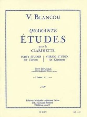 BLANCOU V.:40 ETUDES POUR CLARINETTE 1