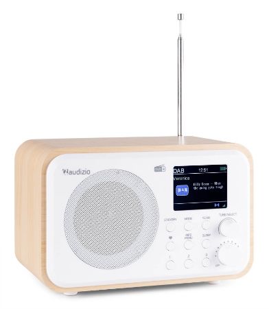 Milan DAB+ / BT Radio z vgrajeno baterijo 15w bele barve