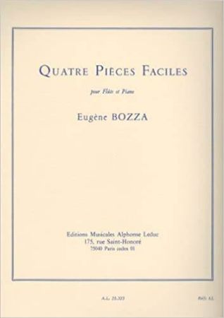 BOZZA:QUATRE PIECES FACILES,FLUTE+PIANO