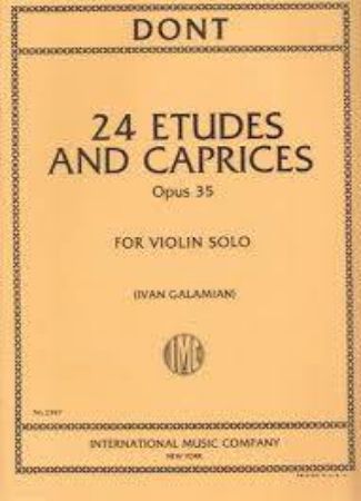 DONT:24 ETUDES AND CAPRICES OP.35 (GALAMIAN) VIOLIN SOLO