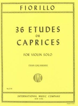 FIORILLO/GALAMIAN:36 ETUDES OR CAPRICES