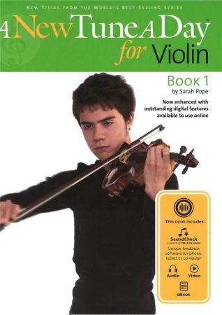 POPE:A NEW TUNE A DAY FOR VIOLIN 1+EBOOK+VIDEO+AUDIO ACC.