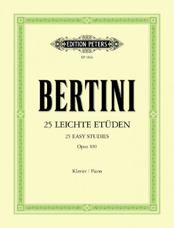 BERTINI:ETUDEN OP.100 25 EASY ETUDES