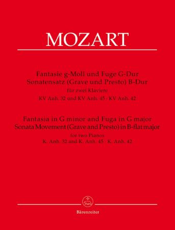 MOZART:FANTASIE G-MOLL UND FUGE G-DUR