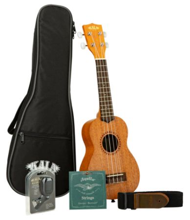 KALA SOPRAN UKULELE Satin Mahogany Soprano Ukulele Starter Kit