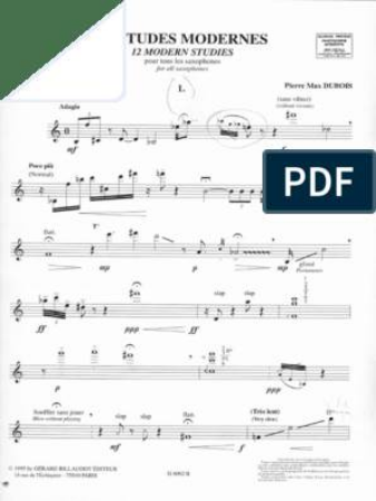 DUBOIS-12 ETUDES MODERNES SAX