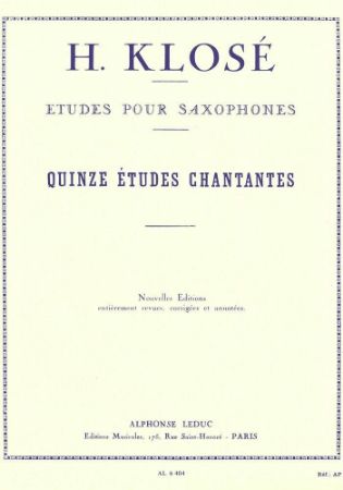 KLOSE H.:15 ETUDES CHANTANTES