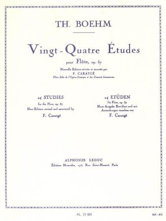 BOEHM/CARATGE:24 ETUDES OP.37 FLUTE