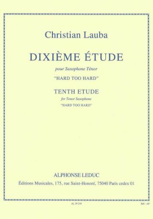 LAUBA C;DIXIEME ETUD,SAX TENOR,SAX