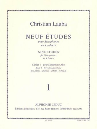 LAUBA C.:NEUF ETUDES VOL.1