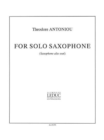 ANTONIOU T:FOR SOLO SAX