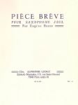 BOZZA:PIECE BREVE,SAX