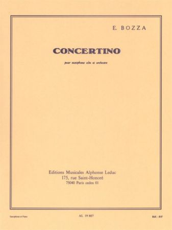 BOZZA;CONCERTINO,SAX ALTO