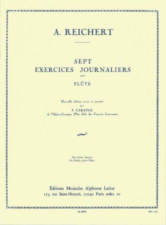 REICHERT:EXERCISES JOURNALIERS FLUTE OP.5 (CARTAGE)