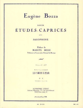 BOZZA:12 ETUDES CAPRICES SAX