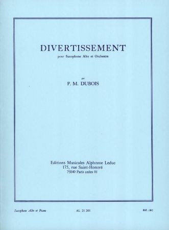 DUBOIS:DIVERTISSEMENT ALT SAX ET PIANO