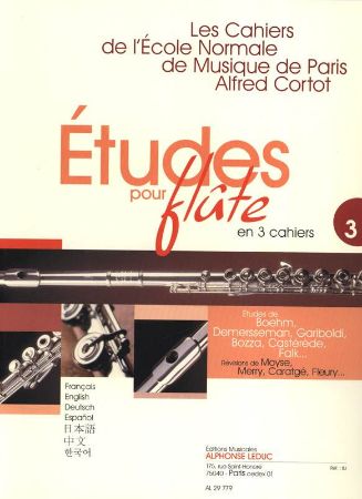 CORTOT:ETUDES POUR FLUTE VOL.3