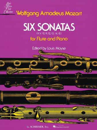 MOZART:6  SONATAS,KV 10,11,12,13,14,15 FOR FLUTE AND PIANO