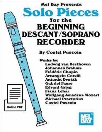 PUSCOIU:SOLO PIECES FOR BEGINNING DESCANT/SOPRANO RECORDER+ONLINE PDF