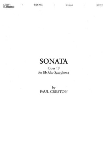 CRESTON P.:SONATA OP. 19,SLT SAX+PIANO