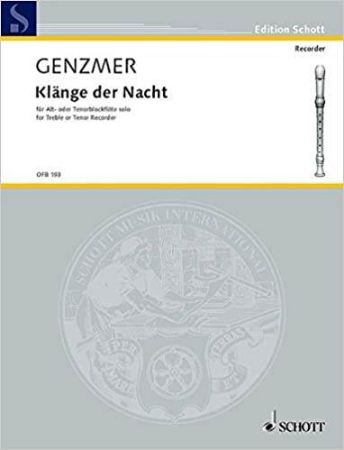 GENZMER:KLANGE DER NACHT/TENRO,ALT BLOCKFLOTE