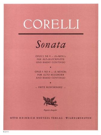 CORELLI:12 SONATEN OP.5/NR.8 A-MOLL