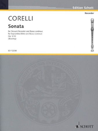 CORELLI:SONATA SOPRAN RECORDER AND BASSO CON.OP.5/10