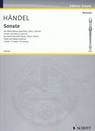 HANDEL:SONATE FUR ALTBLOKFLOTE C -MOL