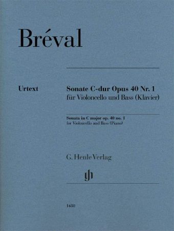 BREVAL:SONATE C-DUR OP.40 NO.1 CELLO AND PIANO