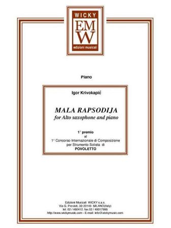 KRIVOKAPIČ:MALA RAPSODIJA alt sax and piano