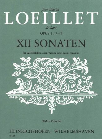 LOEILLET:12 SONATEN OP.2/ 7-9