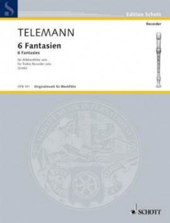 TELEMANN:6 FANTASIES ALTBLOCKFLOTE SOLO